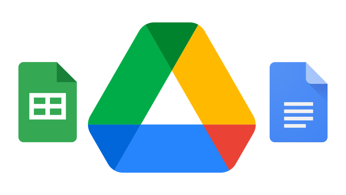 Logos for Google Sheets, Google Drive, and Google Docs