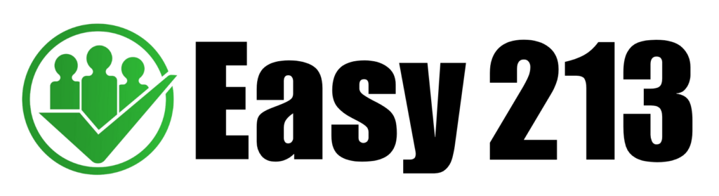 Logo for Easy 213, a web app for disaster response