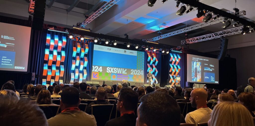 Photo of the main technology stage at South by Southwest.