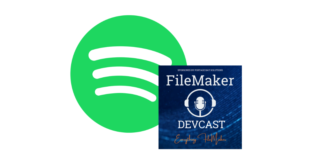Logos of Spotify and the FileMaker DevCast